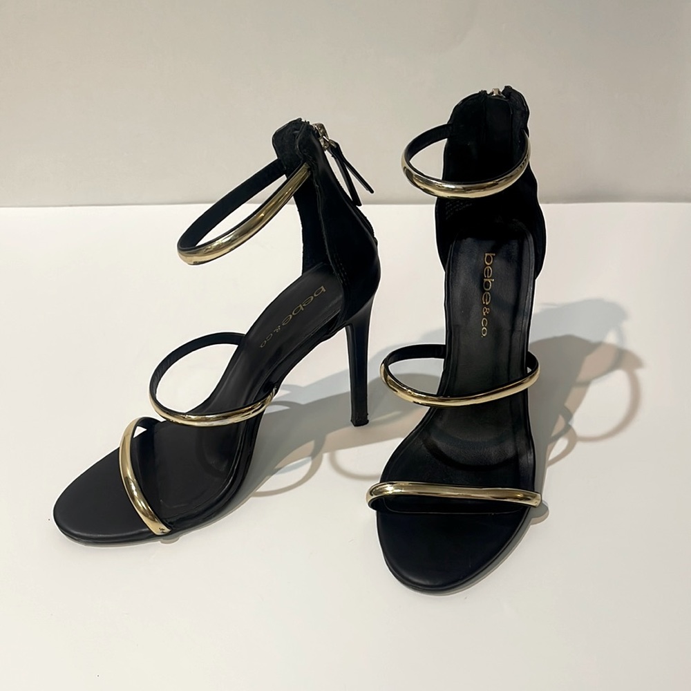 Bebe Berdine Ankle-Strap Heels